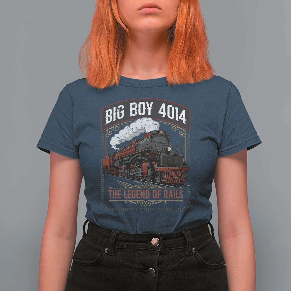 Retro Emblem Classic Steam Train T Shirt For Women Locomotive Heritage Pride Legend of the Rails