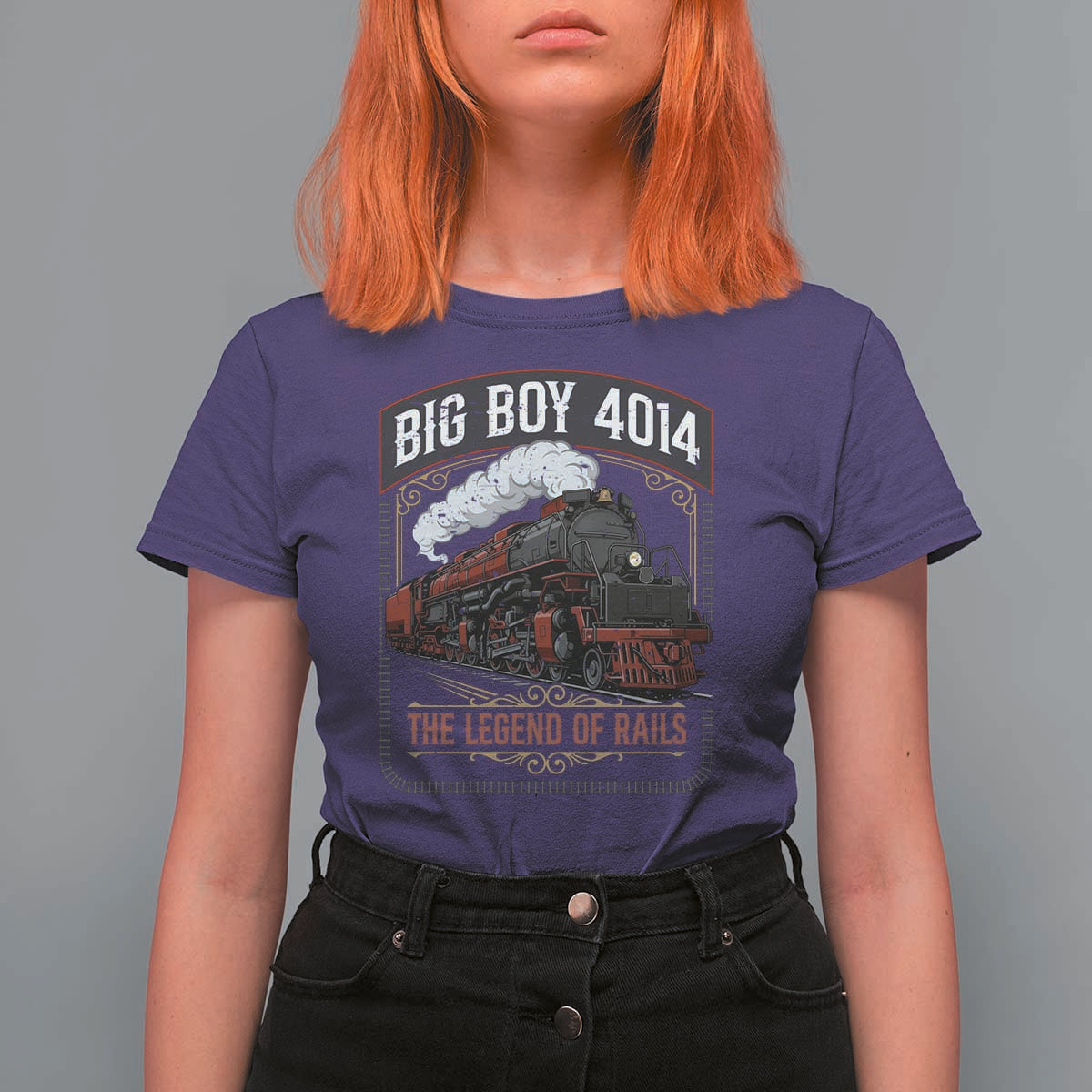 Retro Emblem Classic Steam Train T Shirt For Women Locomotive Heritage Pride Legend of the Rails