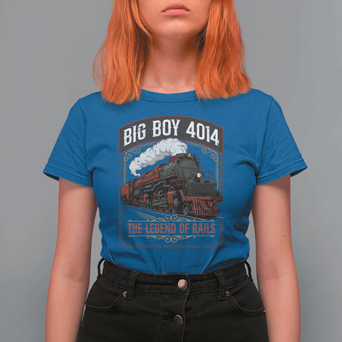 Retro Emblem Classic Steam Train T Shirt For Women Locomotive Heritage Pride Legend of the Rails