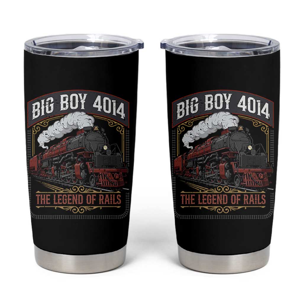 Retro Emblem Classic Steam Train Tumbler Cup Locomotive Heritage Pride Legend of the Rails