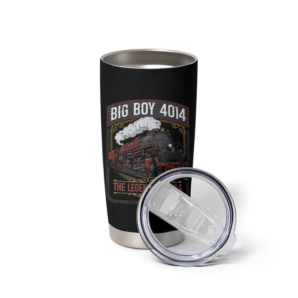 Retro Emblem Classic Steam Train Tumbler Cup Locomotive Heritage Pride Legend of the Rails