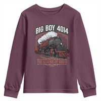 Retro Emblem Classic Steam Train Youth Sweatshirt Locomotive Heritage Pride Legend of the Rails