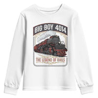 Retro Emblem Classic Steam Train Youth Sweatshirt Locomotive Heritage Pride Legend of the Rails