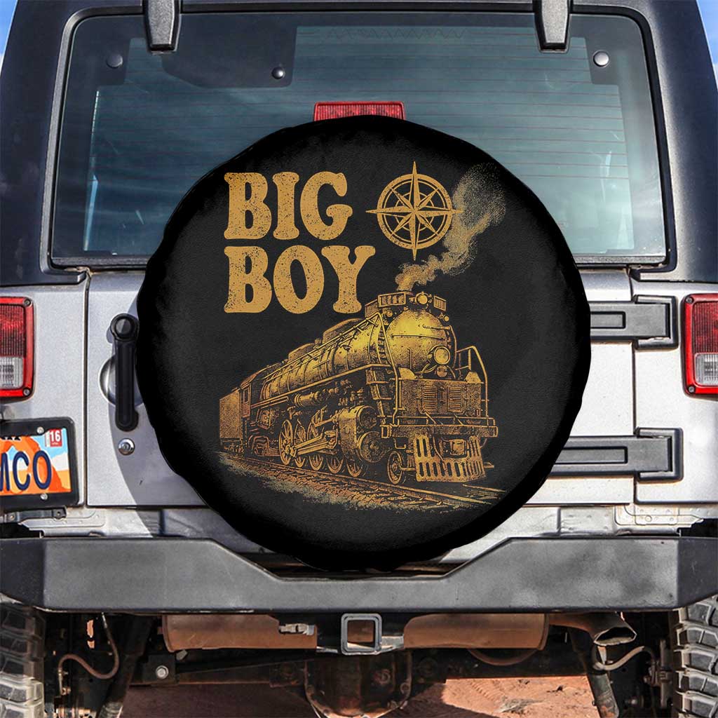 Vintage American Steam Train Locomotive Legend Spare Tire Cover Compass Adventure Heritage Pride Graphic