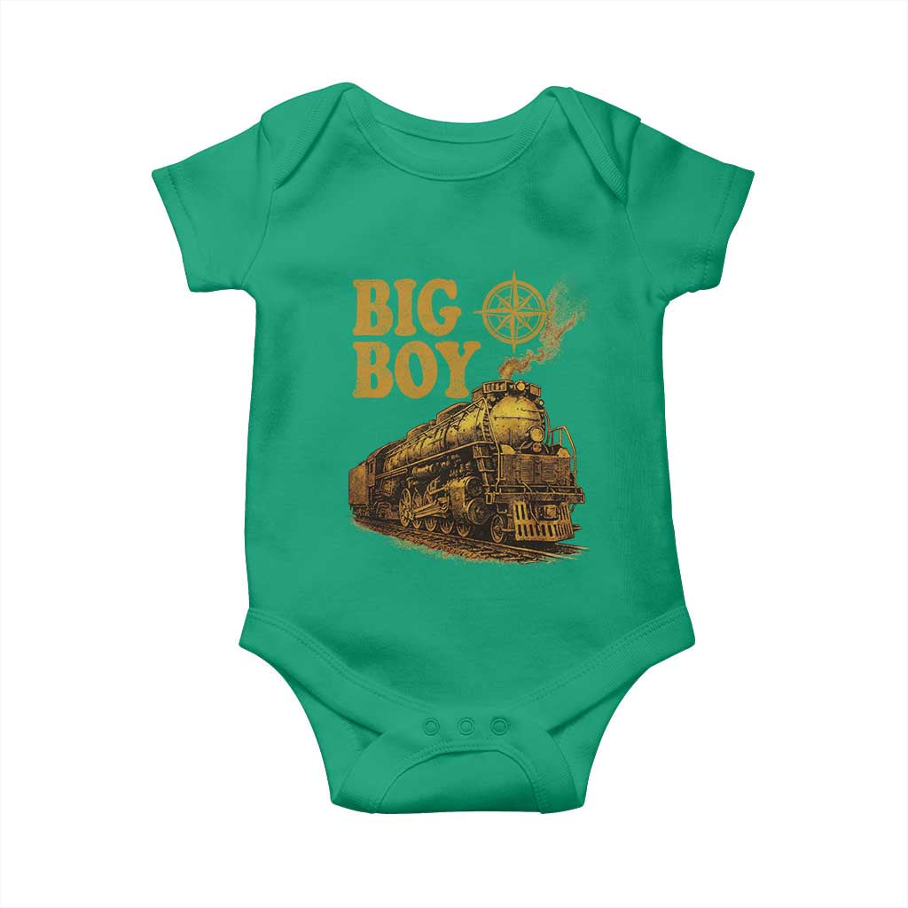 Vintage American Steam Train Locomotive Legend Baby Onesie Compass Adventure Heritage Pride Graphic