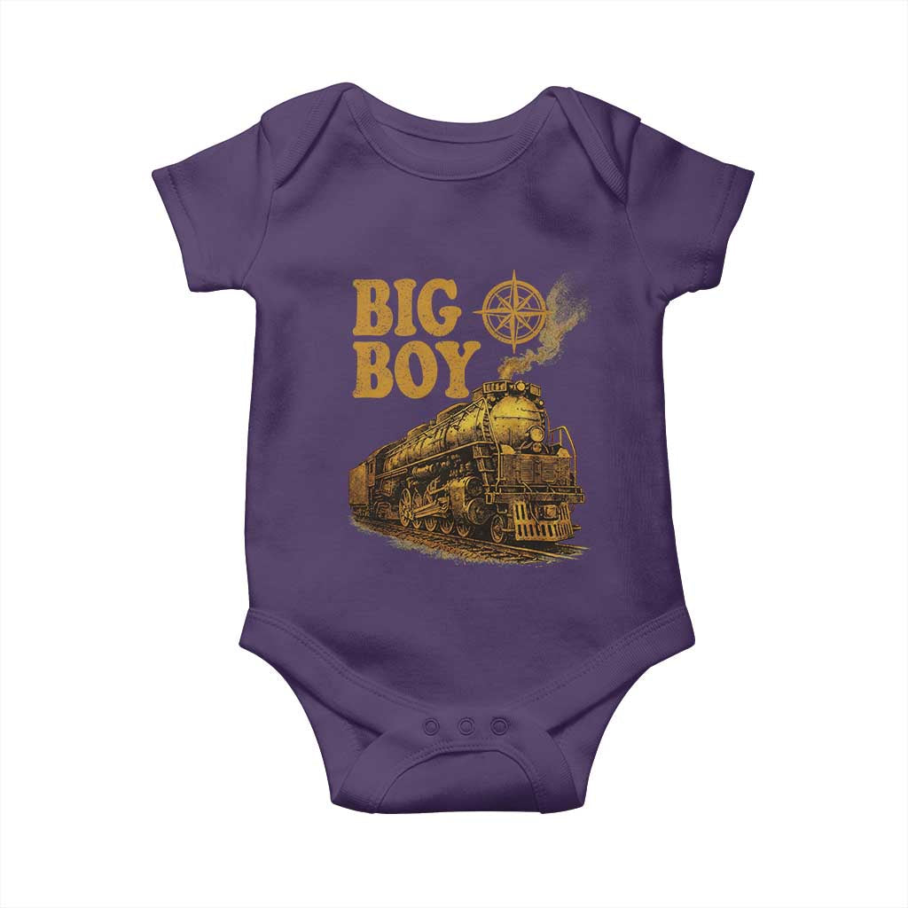 Vintage American Steam Train Locomotive Legend Baby Onesie Compass Adventure Heritage Pride Graphic