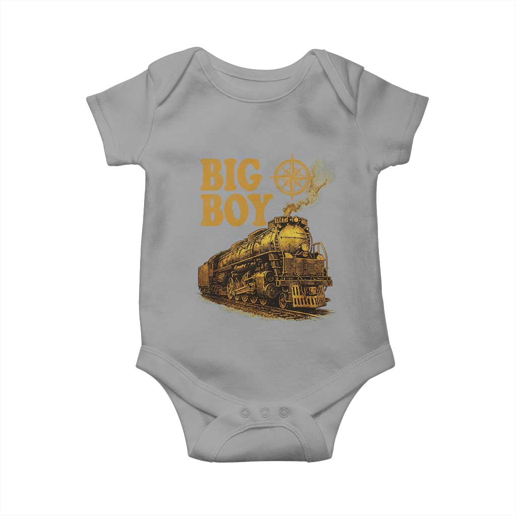 Vintage American Steam Train Locomotive Legend Baby Onesie Compass Adventure Heritage Pride Graphic