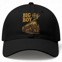 Vintage American Steam Train Locomotive Legend Baseball Cap Compass Adventure Heritage Pride Graphic