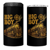 Vintage American Steam Train Locomotive Legend 4 in 1 Can Cooler Tumbler Compass Adventure Heritage Pride Graphic