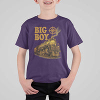 Vintage American Steam Train Locomotive Legend T Shirt For Kid Compass Adventure Heritage Pride Graphic