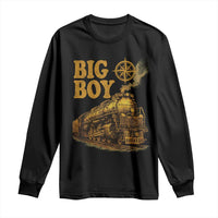 Vintage American Steam Train Locomotive Legend Long Sleeve Shirt Compass Adventure Heritage Pride Graphic