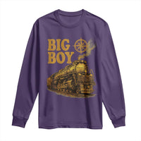 Vintage American Steam Train Locomotive Legend Long Sleeve Shirt Compass Adventure Heritage Pride Graphic
