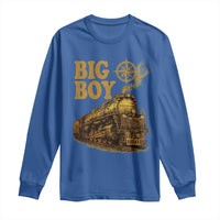 Vintage American Steam Train Locomotive Legend Long Sleeve Shirt Compass Adventure Heritage Pride Graphic