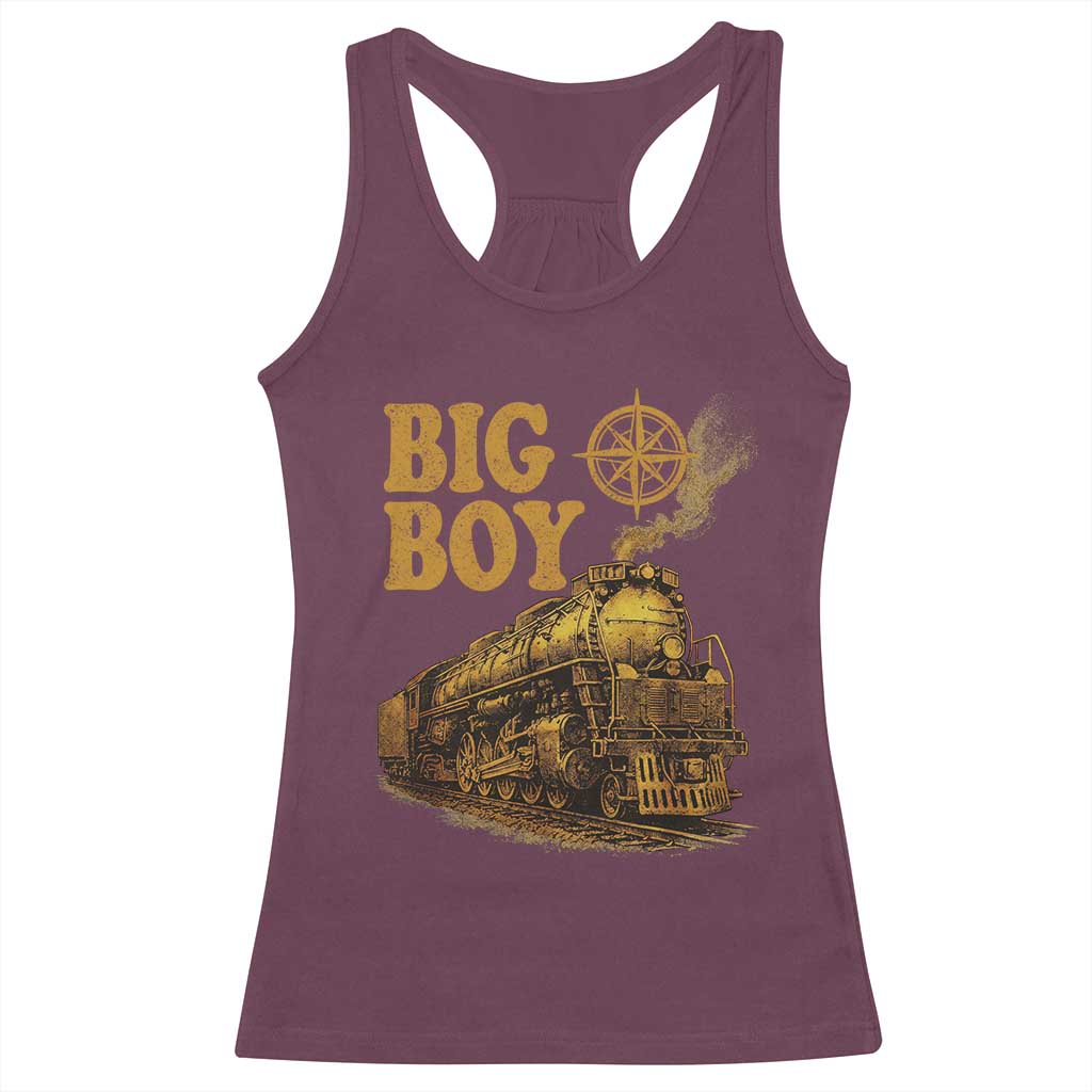 Vintage American Steam Train Locomotive Legend Racerback Tank Top Compass Adventure Heritage Pride Graphic