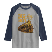 Vintage American Steam Train Locomotive Legend Raglan Shirt Compass Adventure Heritage Pride Graphic
