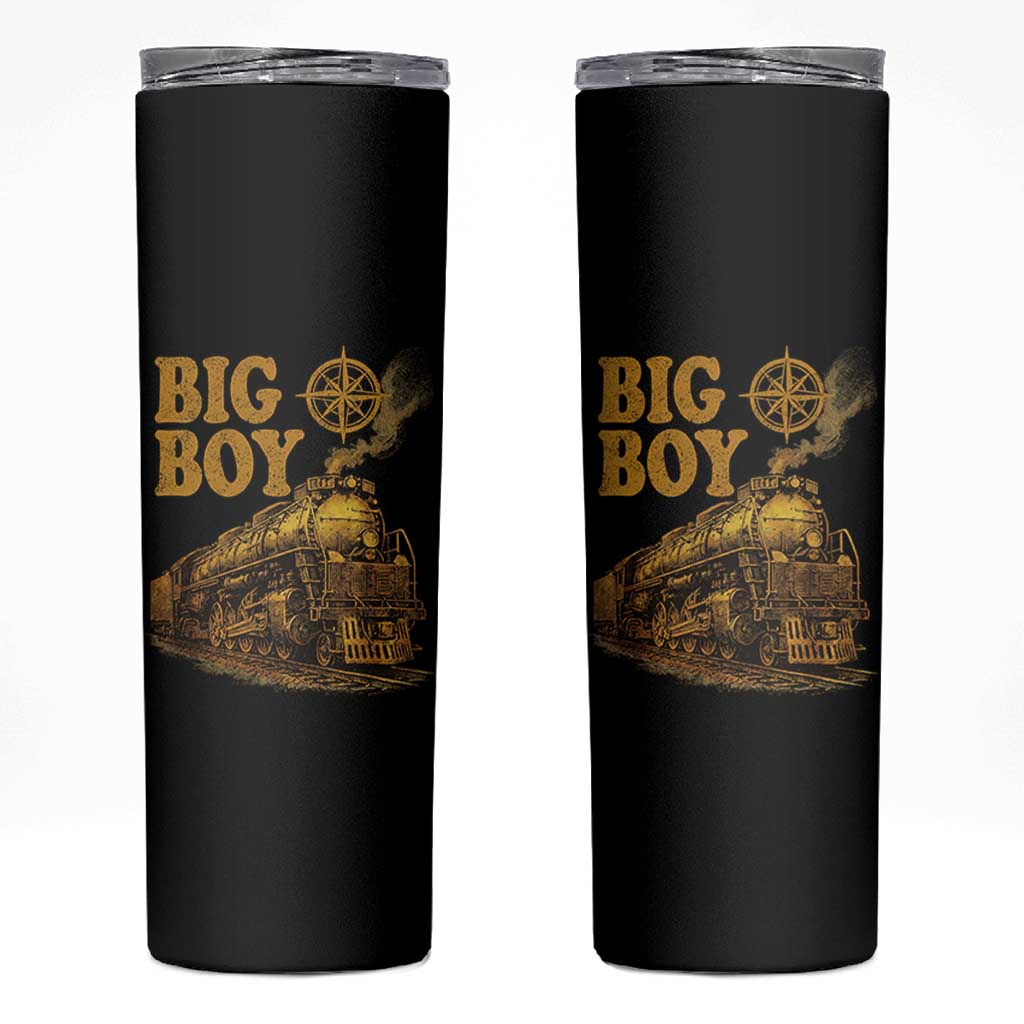 Vintage American Steam Train Locomotive Legend Skinny Tumbler Compass Adventure Heritage Pride Graphic