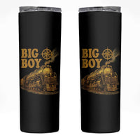 Vintage American Steam Train Locomotive Legend Skinny Tumbler Compass Adventure Heritage Pride Graphic