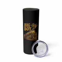 Vintage American Steam Train Locomotive Legend Skinny Tumbler Compass Adventure Heritage Pride Graphic