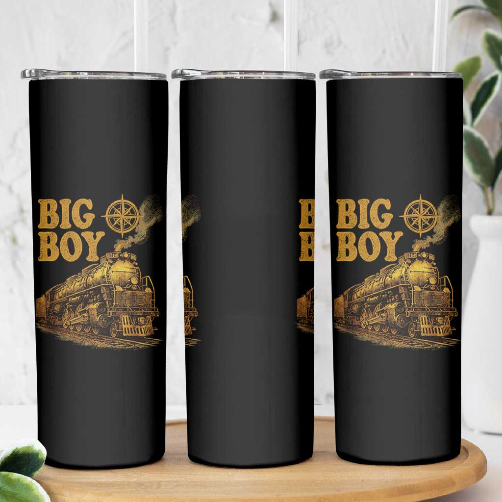 Vintage American Steam Train Locomotive Legend Skinny Tumbler Compass Adventure Heritage Pride Graphic