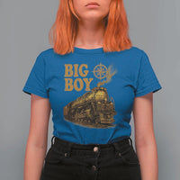 Vintage American Steam Train Locomotive Legend T Shirt For Women Compass Adventure Heritage Pride Graphic