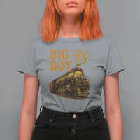 Vintage American Steam Train Locomotive Legend T Shirt For Women Compass Adventure Heritage Pride Graphic