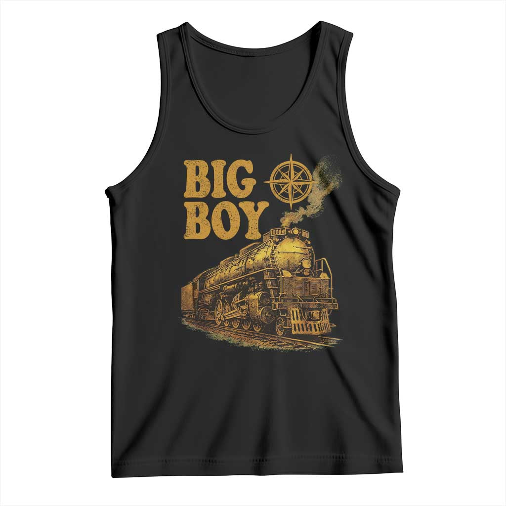 Vintage American Steam Train Locomotive Legend Tank Top Compass Adventure Heritage Pride Graphic