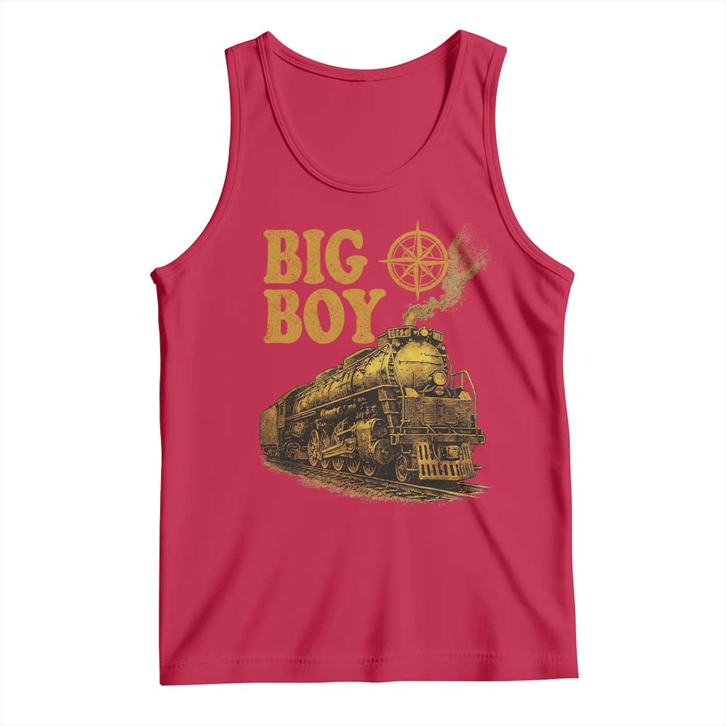 Vintage American Steam Train Locomotive Legend Tank Top Compass Adventure Heritage Pride Graphic