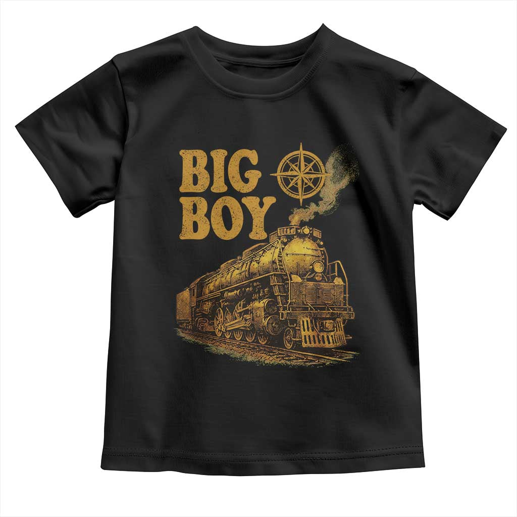 Vintage American Steam Train Locomotive Legend Toddler T Shirt Compass Adventure Heritage Pride Graphic