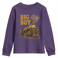 Vintage American Steam Train Locomotive Legend Youth Sweatshirt Compass Adventure Heritage Pride Graphic