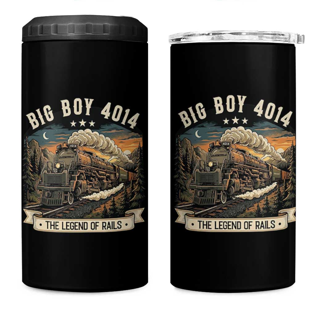 Scenic Mountain Steam Train Graphic 4 in 1 Can Cooler Tumbler Legend of the Rails Heritage Pride