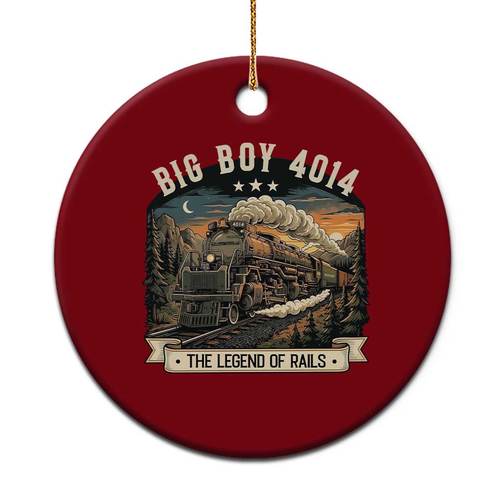 Scenic Mountain Steam Train Graphic Ceramic Ornament Legend of the Rails Heritage Pride