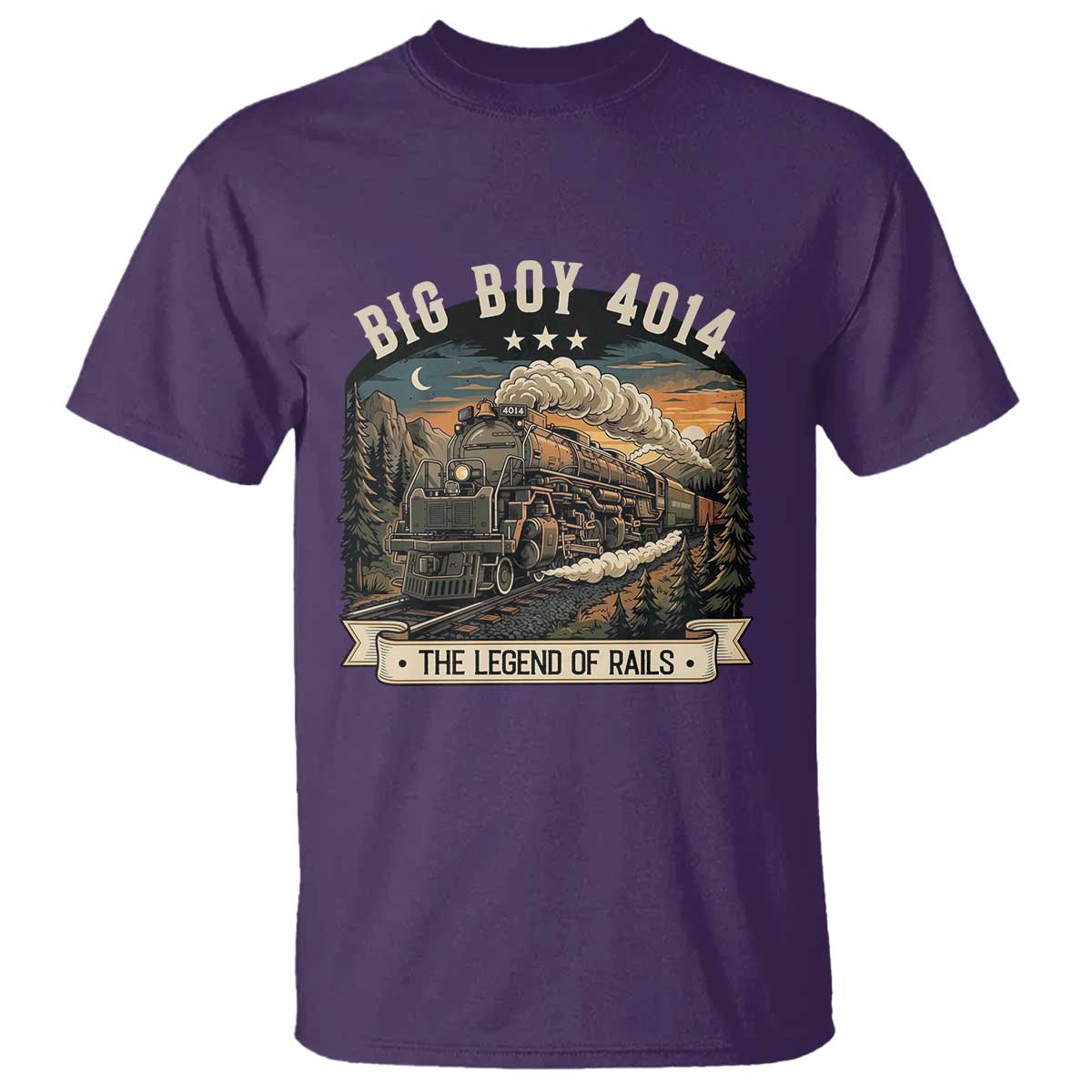 Scenic Mountain Steam Train Graphic T Shirt Legend of the Rails Heritage Pride