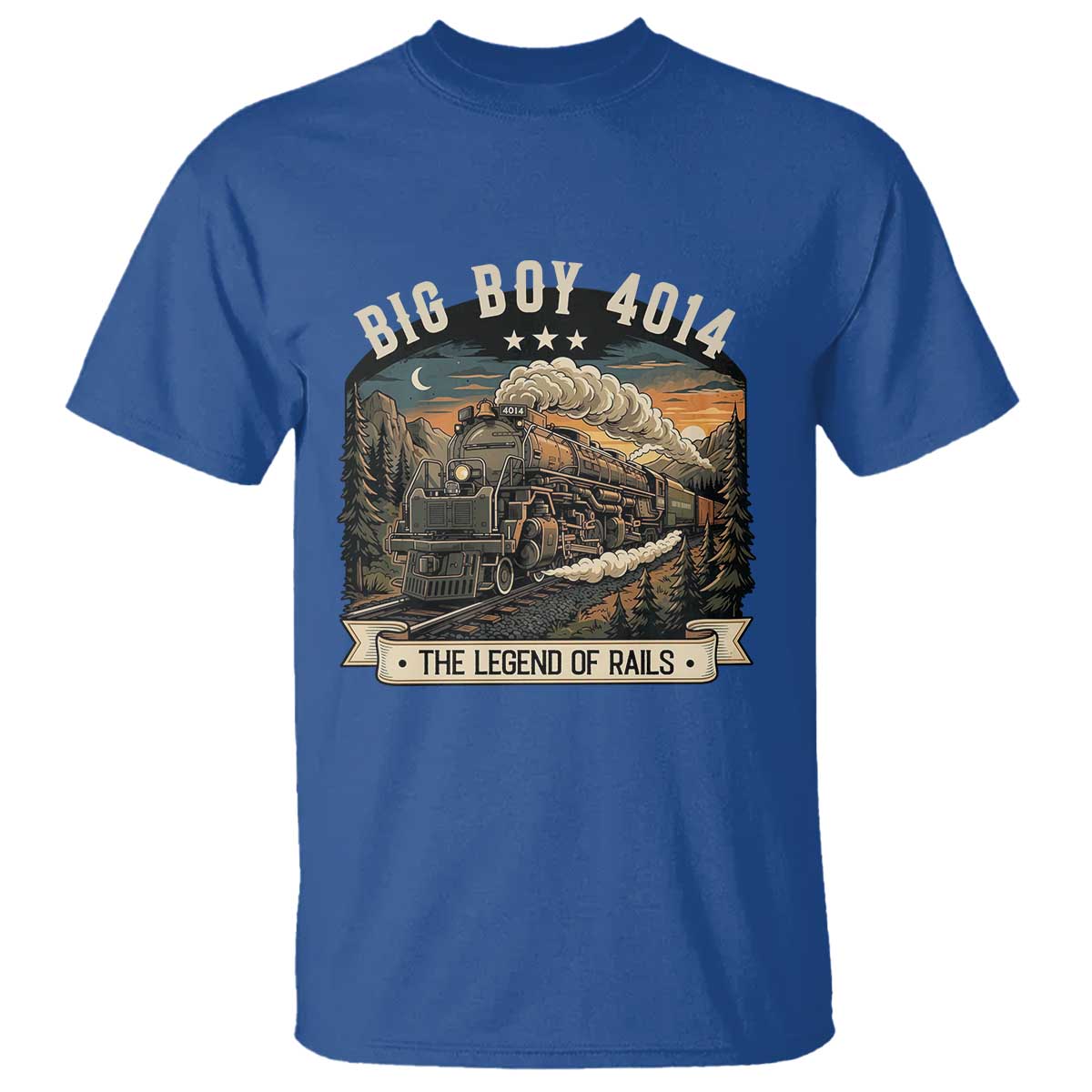 Scenic Mountain Steam Train Graphic T Shirt Legend of the Rails Heritage Pride