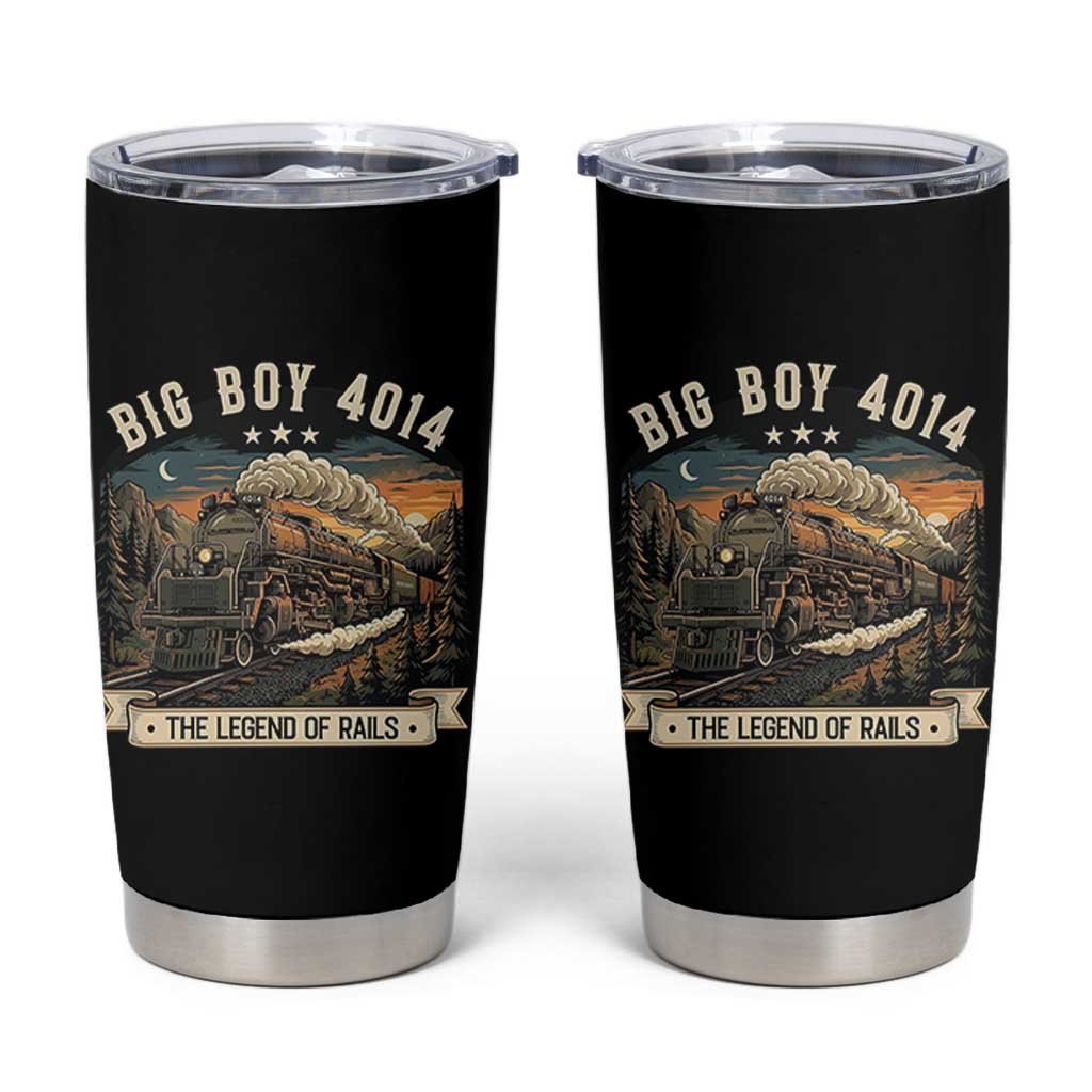 Scenic Mountain Steam Train Graphic Tumbler Cup Legend of the Rails Heritage Pride