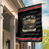 Scenic Mountain Steam Train Graphic Patriotic Garden Flag Legend of the Rails Heritage Pride