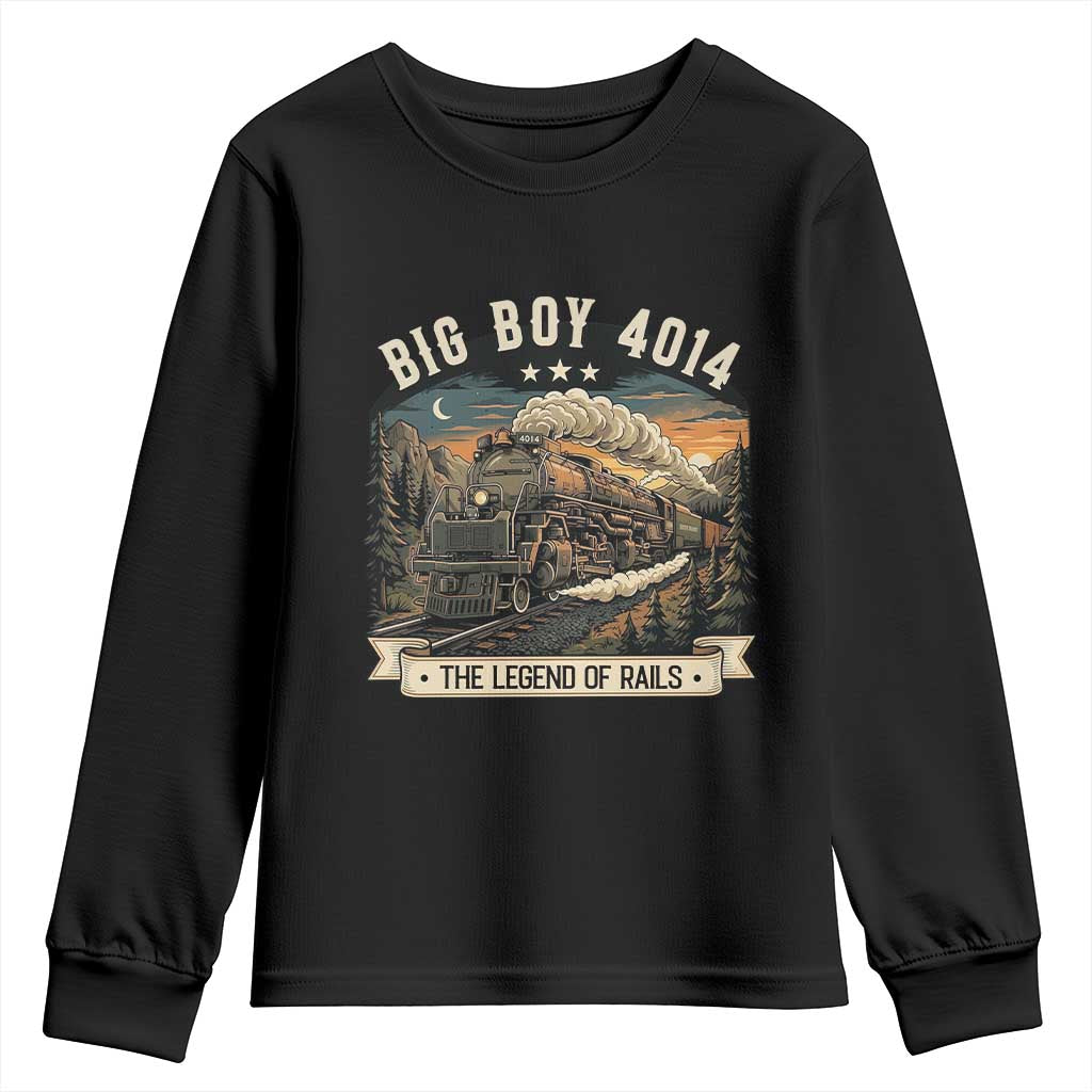 Scenic Mountain Steam Train Graphic Youth Sweatshirt Legend of the Rails Heritage Pride