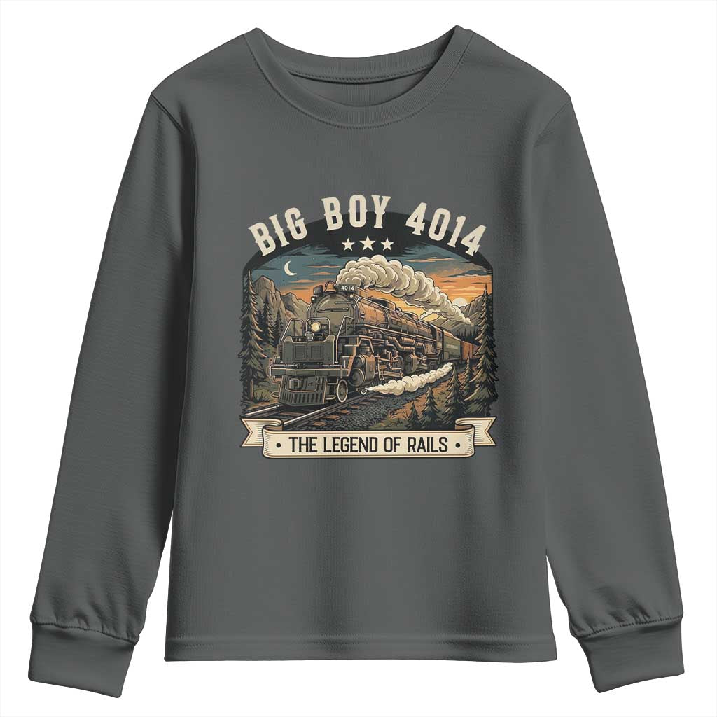 Scenic Mountain Steam Train Graphic Youth Sweatshirt Legend of the Rails Heritage Pride