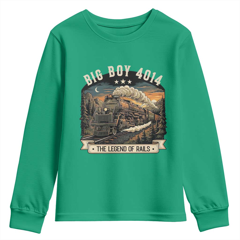 Scenic Mountain Steam Train Graphic Youth Sweatshirt Legend of the Rails Heritage Pride
