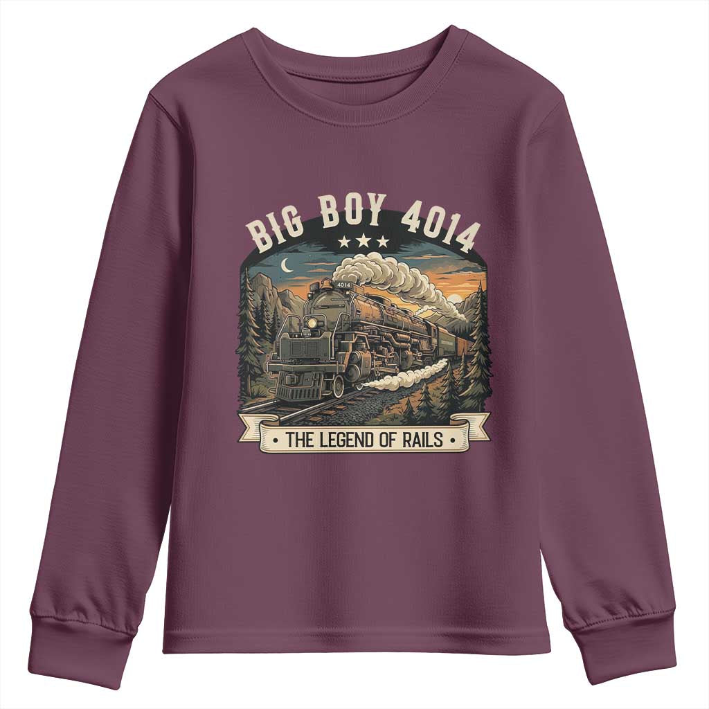 Scenic Mountain Steam Train Graphic Youth Sweatshirt Legend of the Rails Heritage Pride