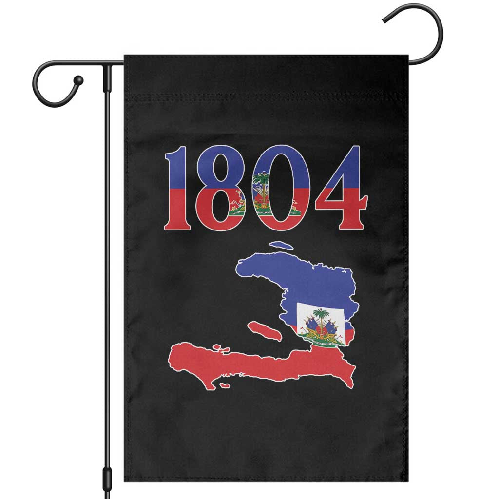 1804 Haiti Map and Flag Garden Flag Haitian Heritage Pride Graphic