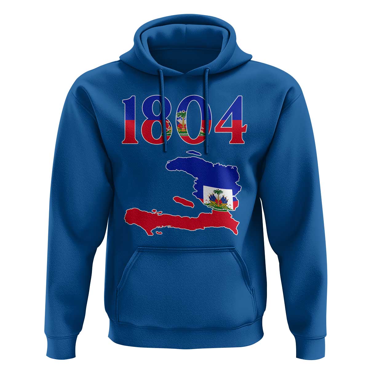 1804 Haiti Map and Flag Hoodie Haitian Heritage Pride Graphic