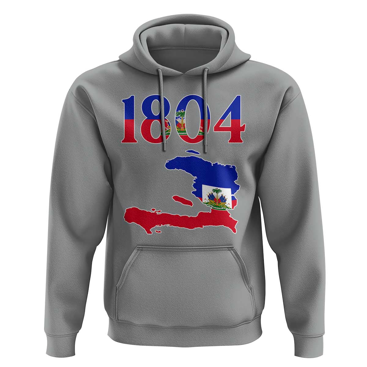 1804 Haiti Map and Flag Hoodie Haitian Heritage Pride Graphic