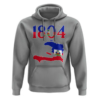 1804 Haiti Map and Flag Hoodie Haitian Heritage Pride Graphic