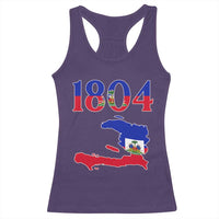 1804 Haiti Map and Flag Racerback Tank Top Haitian Heritage Pride Graphic