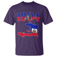 1804 Haiti Map and Flag T Shirt Haitian Heritage Pride Graphic