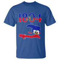 1804 Haiti Map and Flag T Shirt Haitian Heritage Pride Graphic