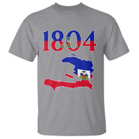 1804 Haiti Map and Flag T Shirt Haitian Heritage Pride Graphic