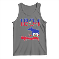 1804 Haiti Map and Flag Tank Top Haitian Heritage Pride Graphic