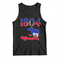 1804 Haiti Map and Flag Tank Top Haitian Heritage Pride Graphic