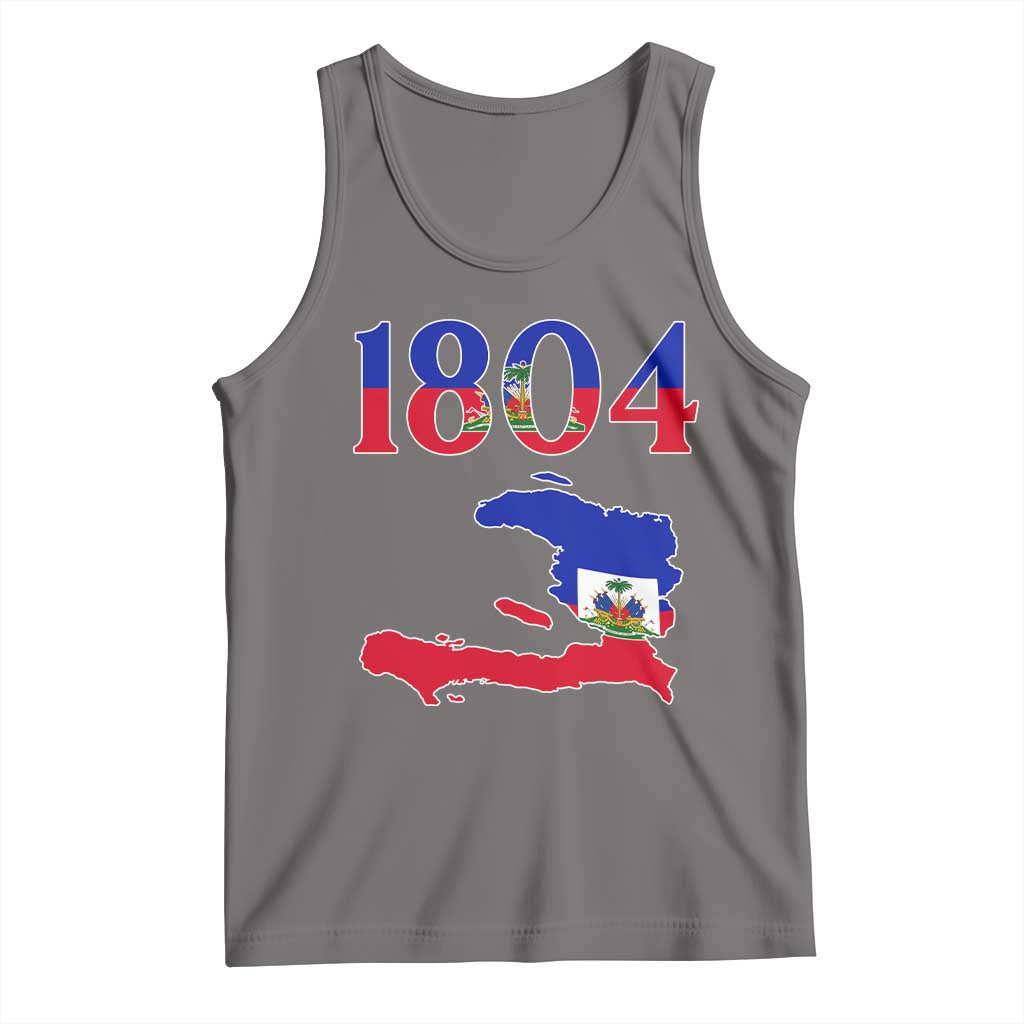 1804 Haiti Map and Flag Tank Top Haitian Heritage Pride Graphic